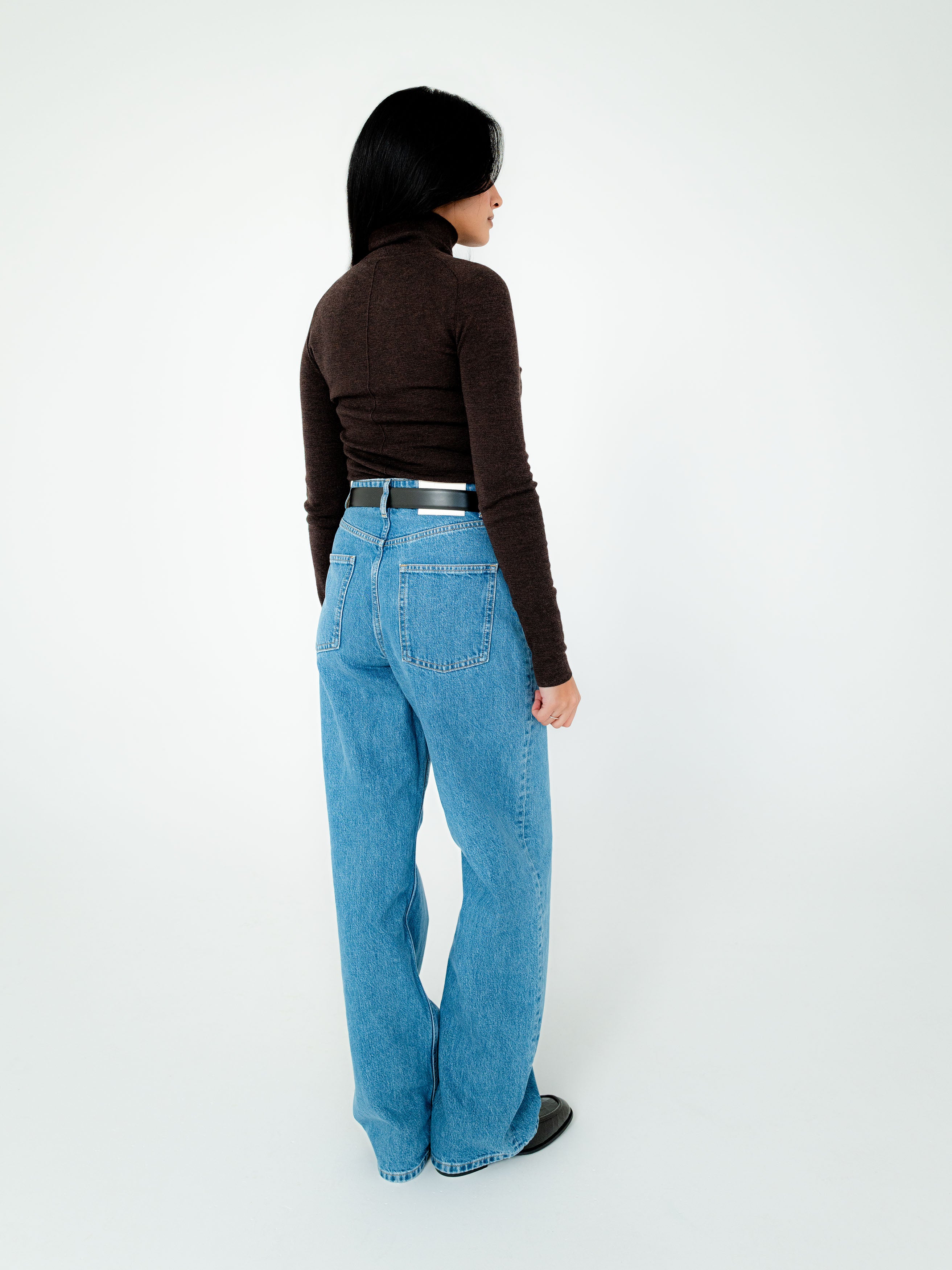 Faye Merino Wool Mock Neck Knit