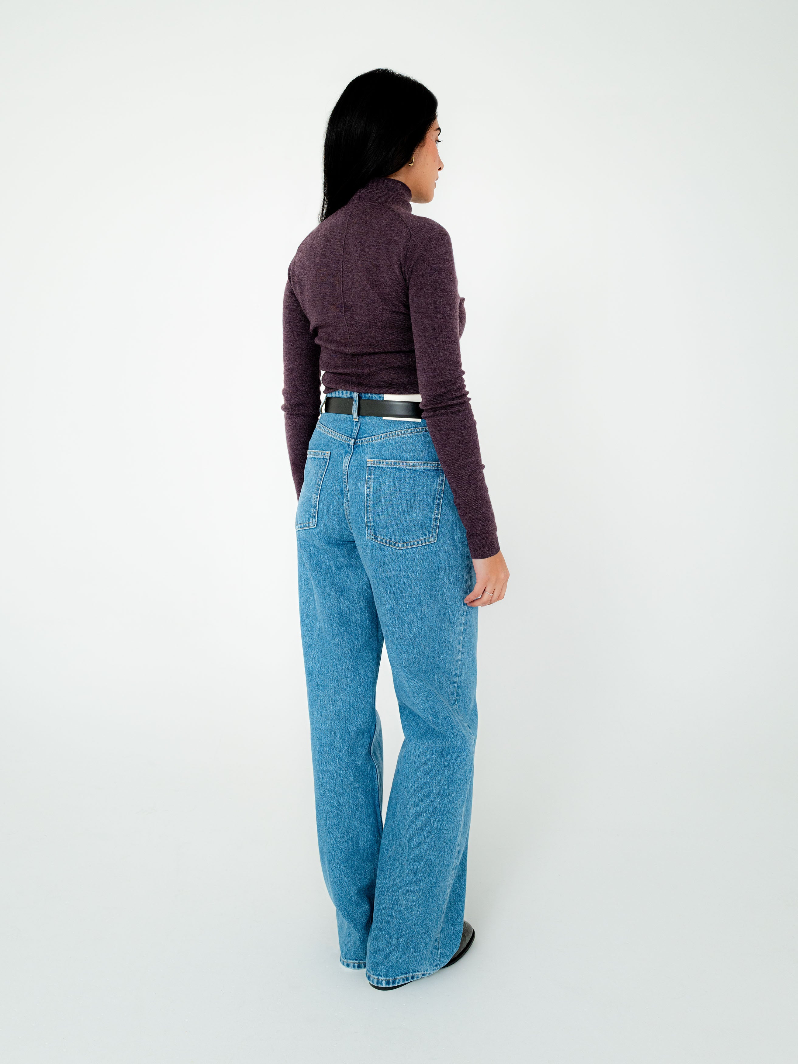 Faye Merino Wool Mock Neck Knit