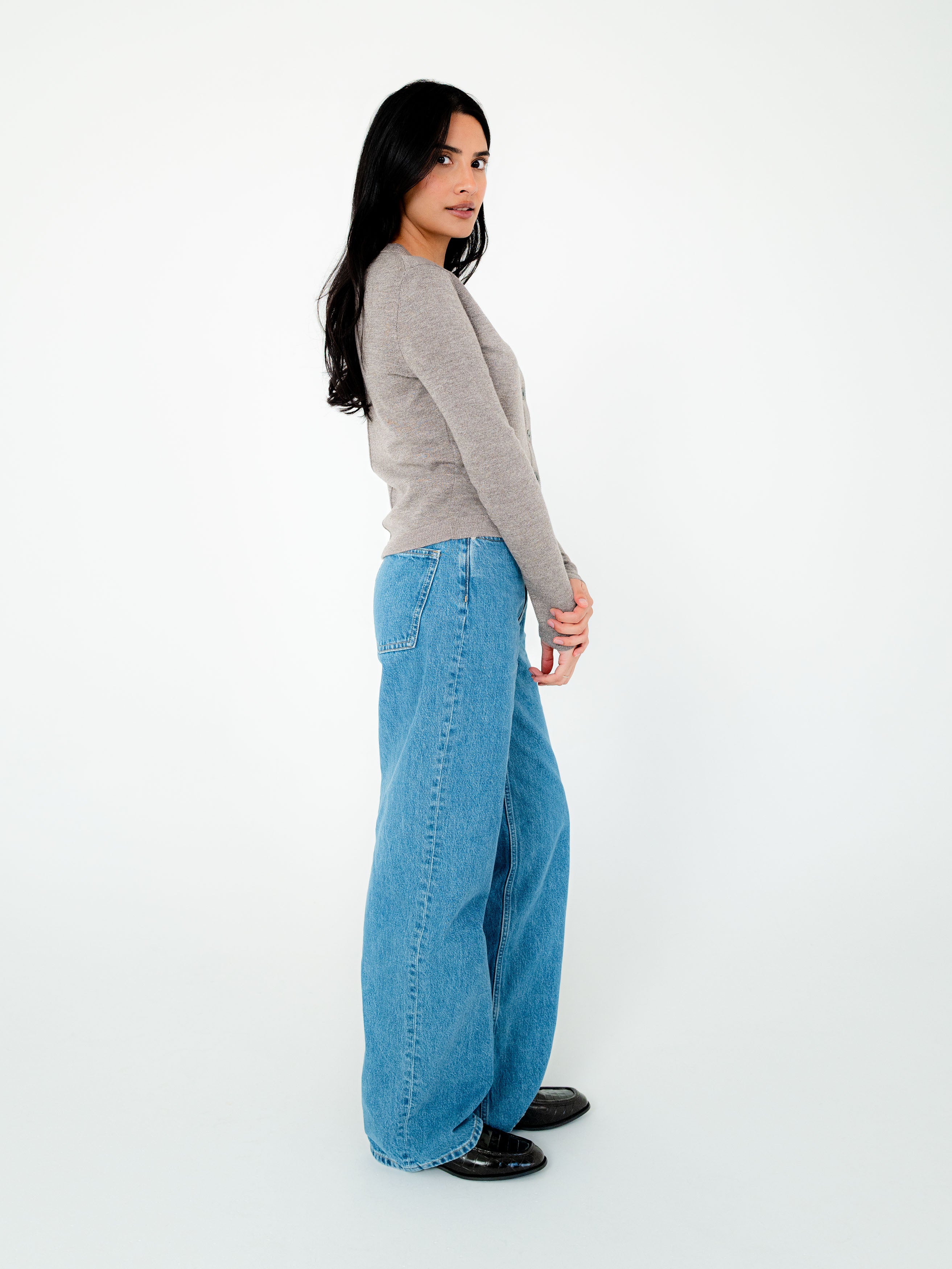Lea Merino Wool Knit Cardigan