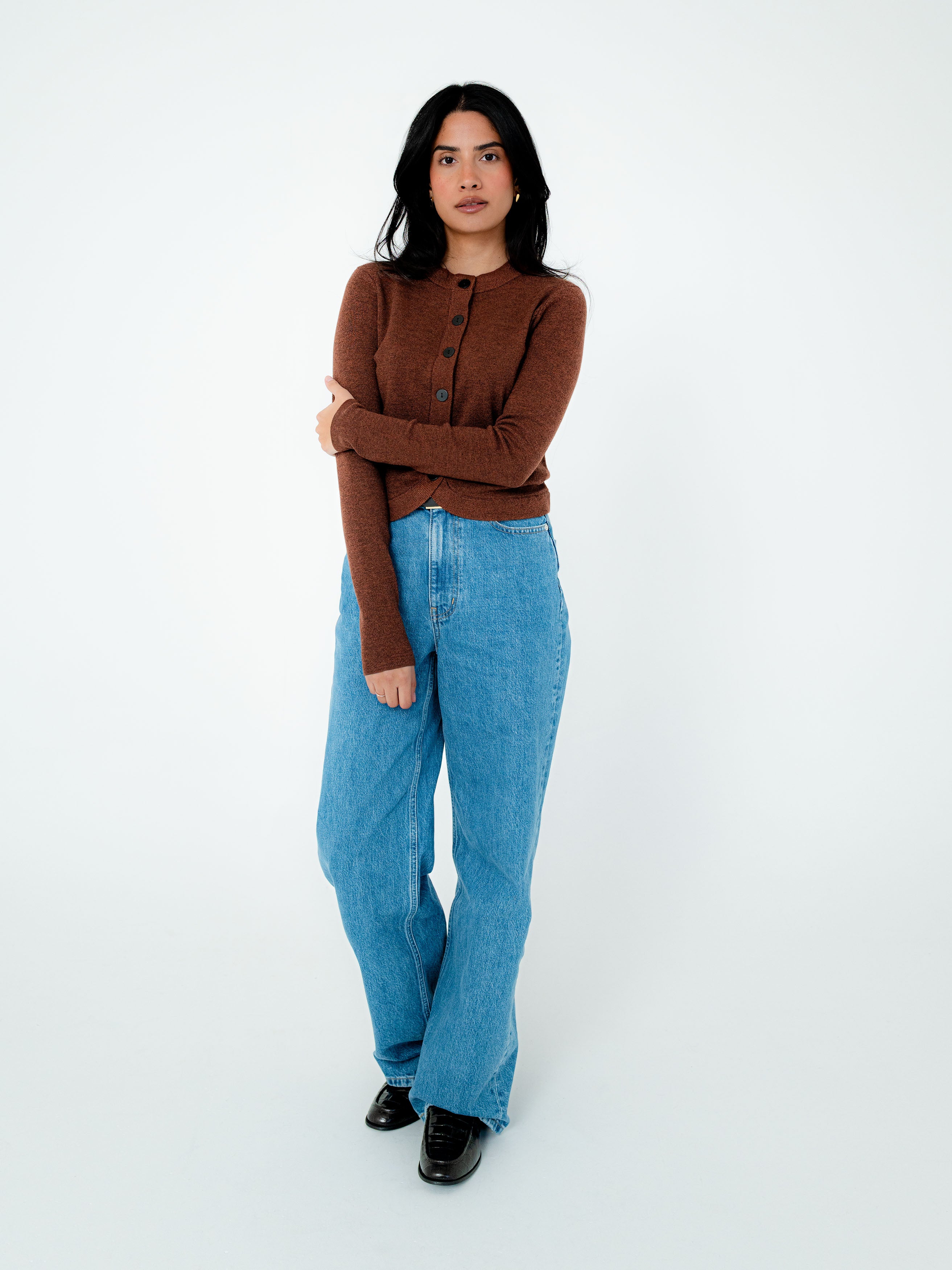 Lea Merino Wool Knit Cardigan
