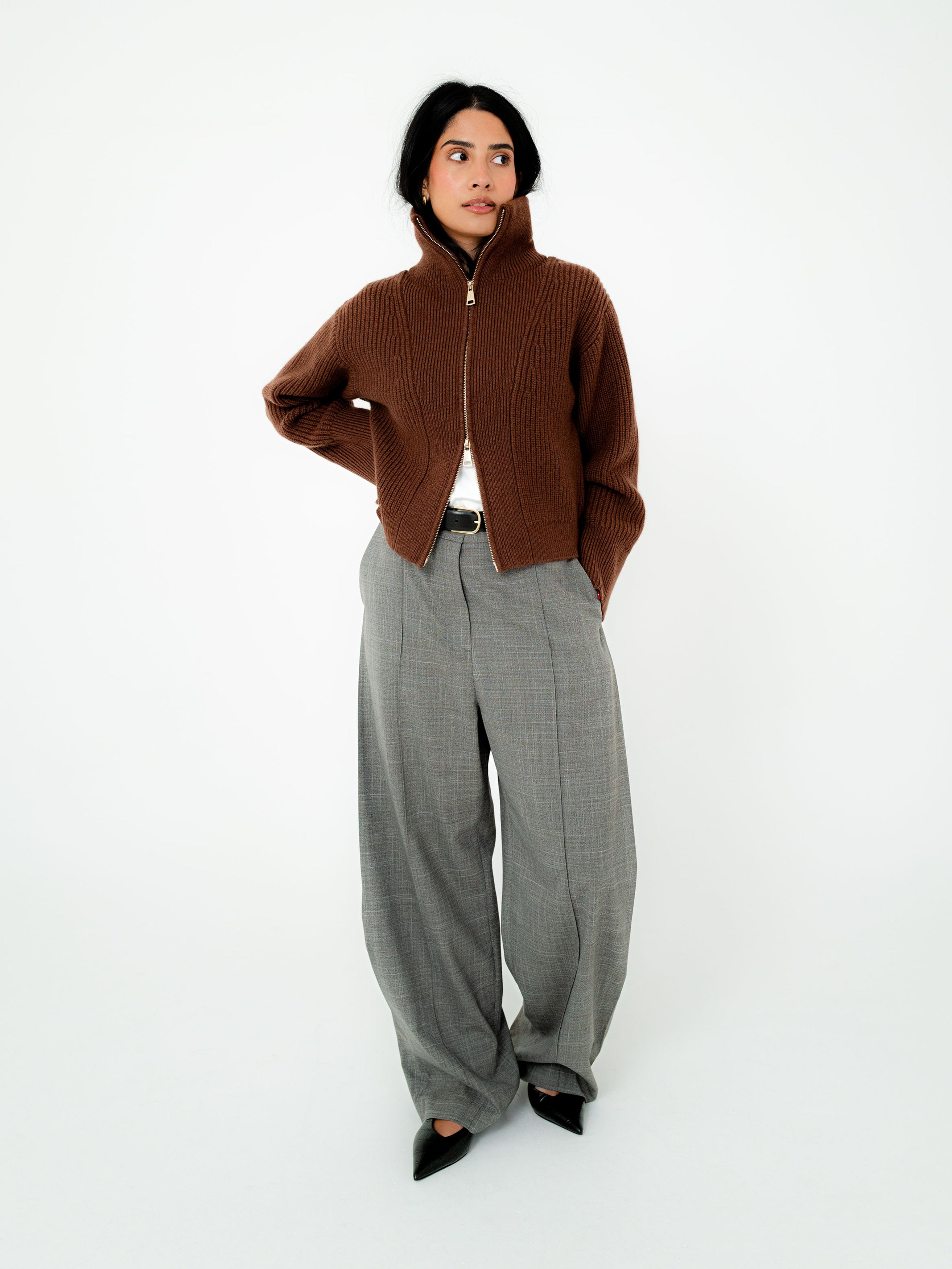Penn Lambswool Zip Knit Jacket
