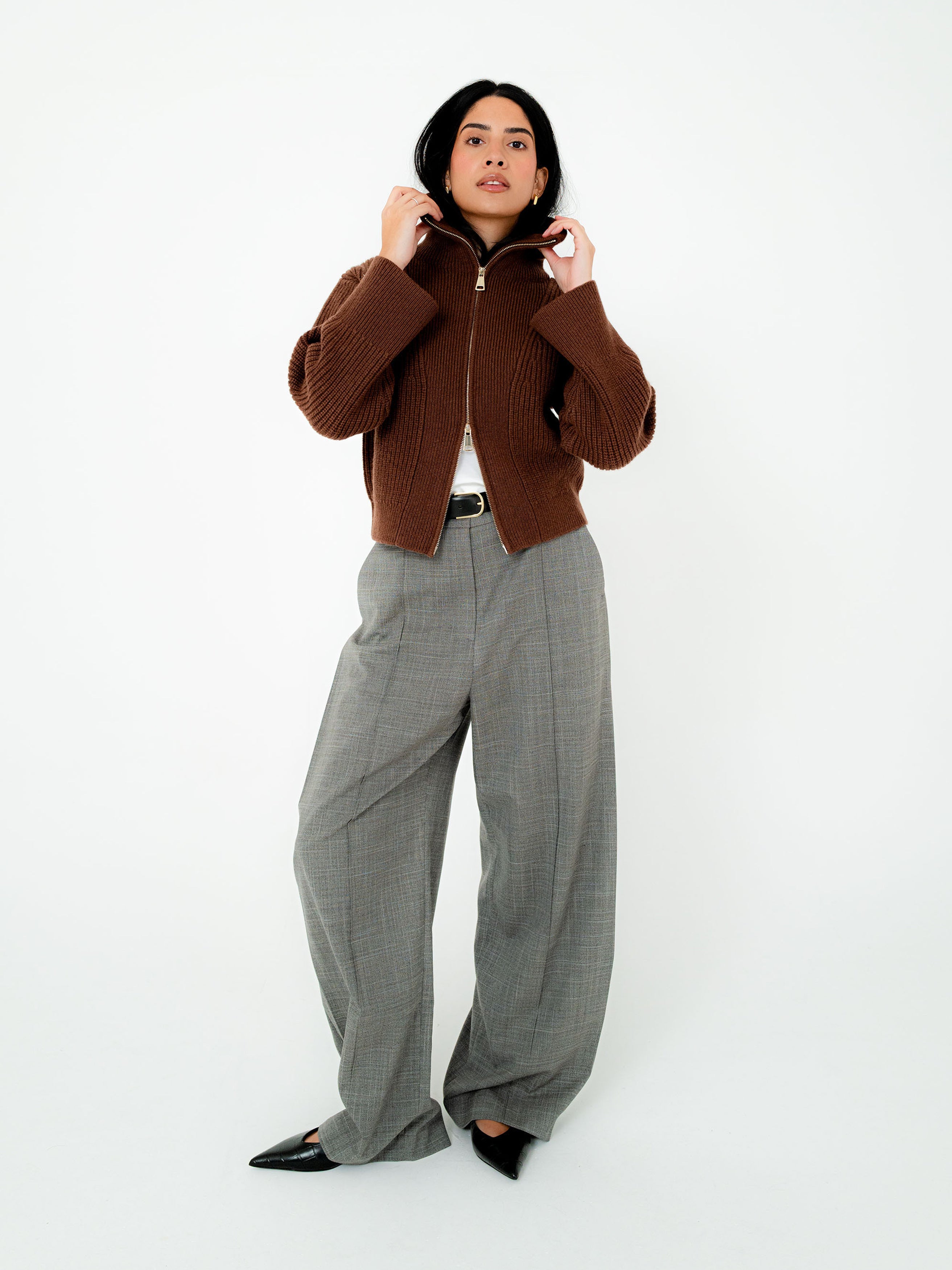 Penn Lambswool Zip Knit Jacket