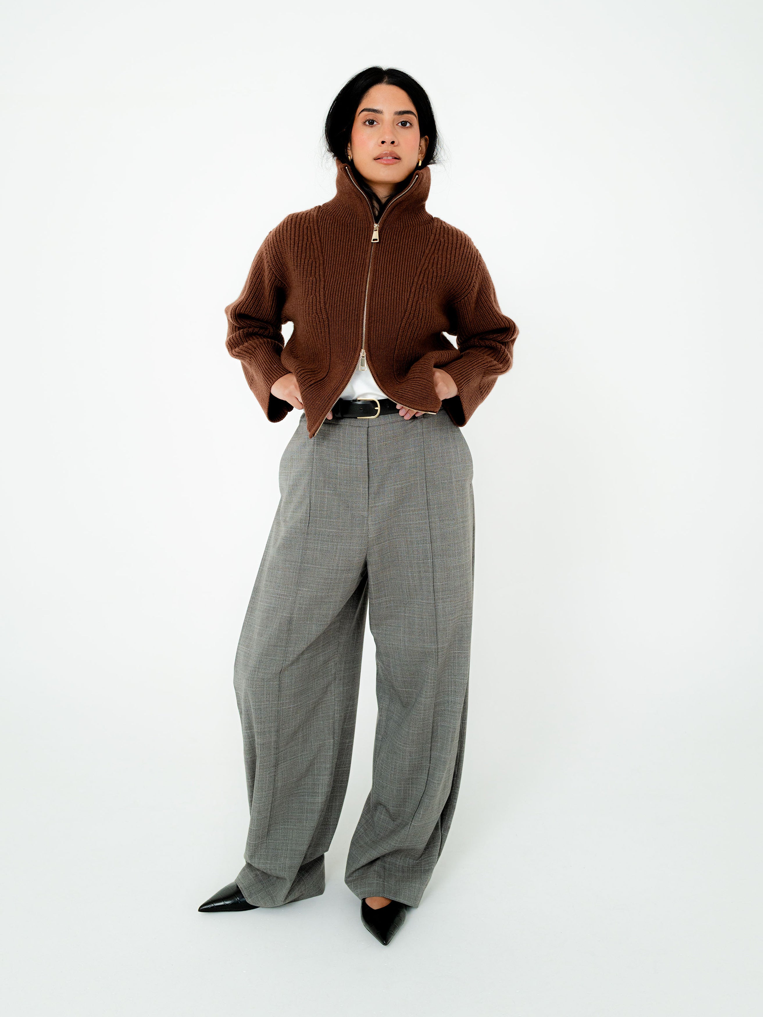 Penn Lambswool Zip Knit Jacket