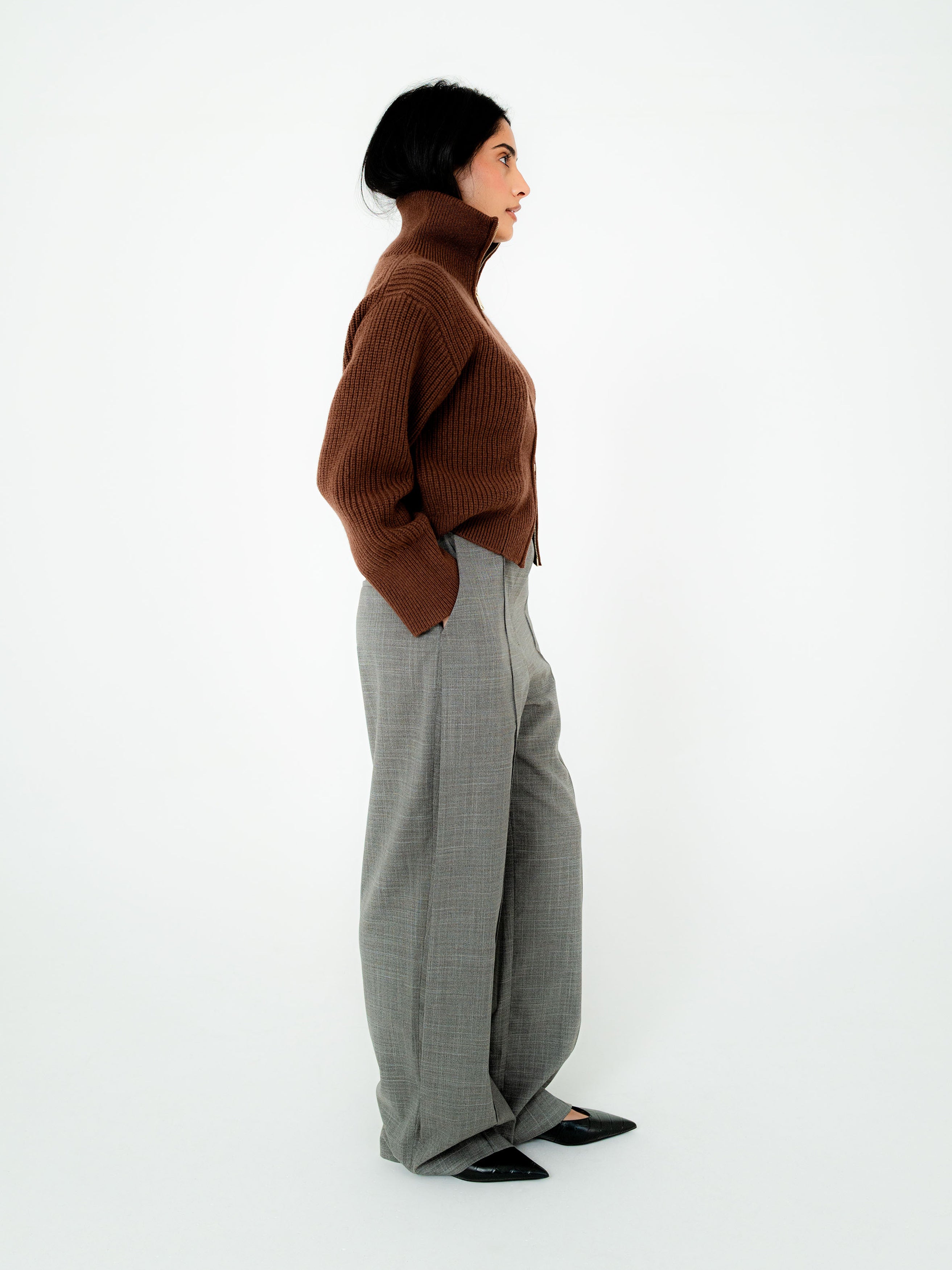 Penn Lambswool Zip Knit Jacket