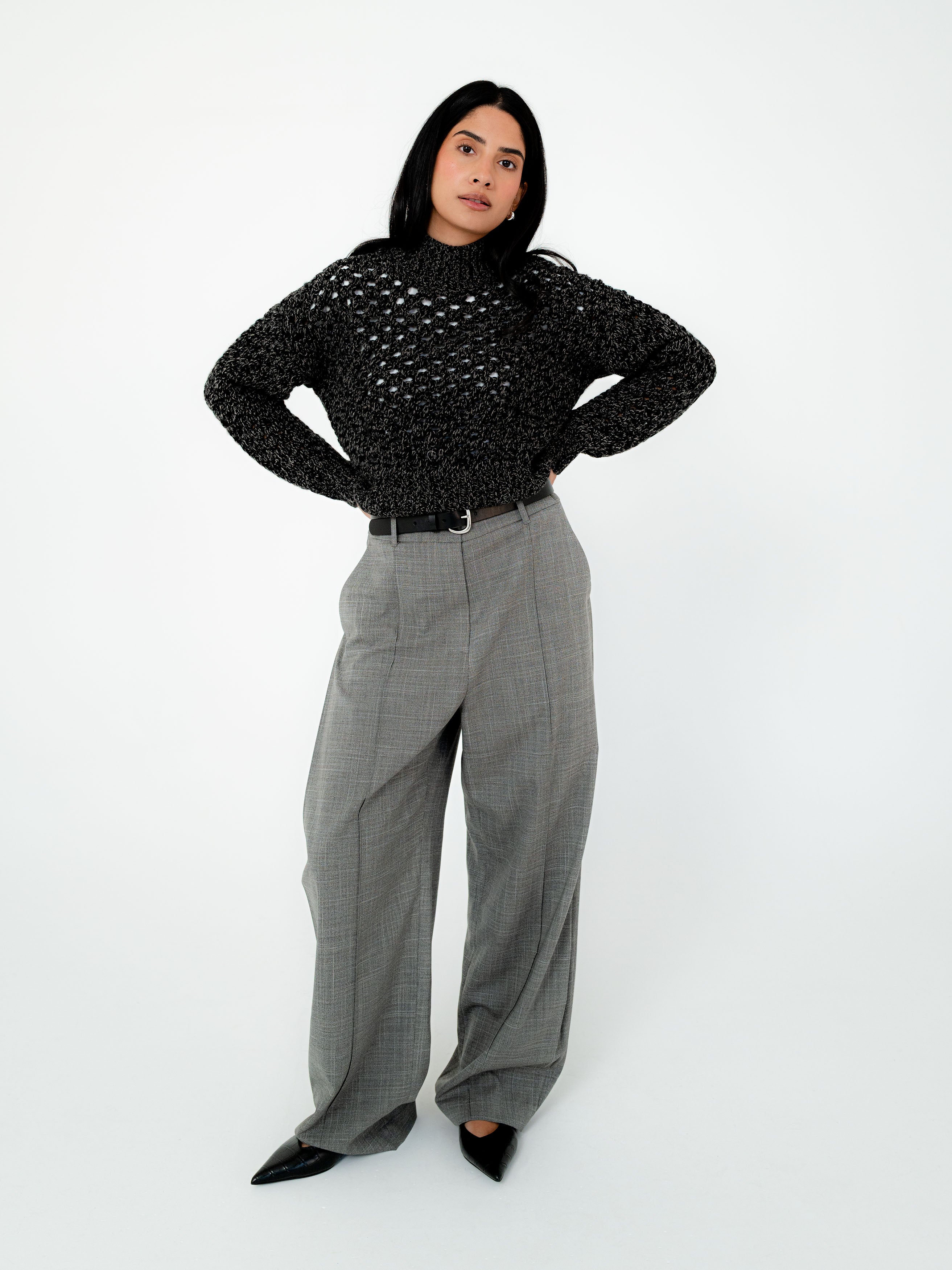 Sable Wool Cashmere Open Knit