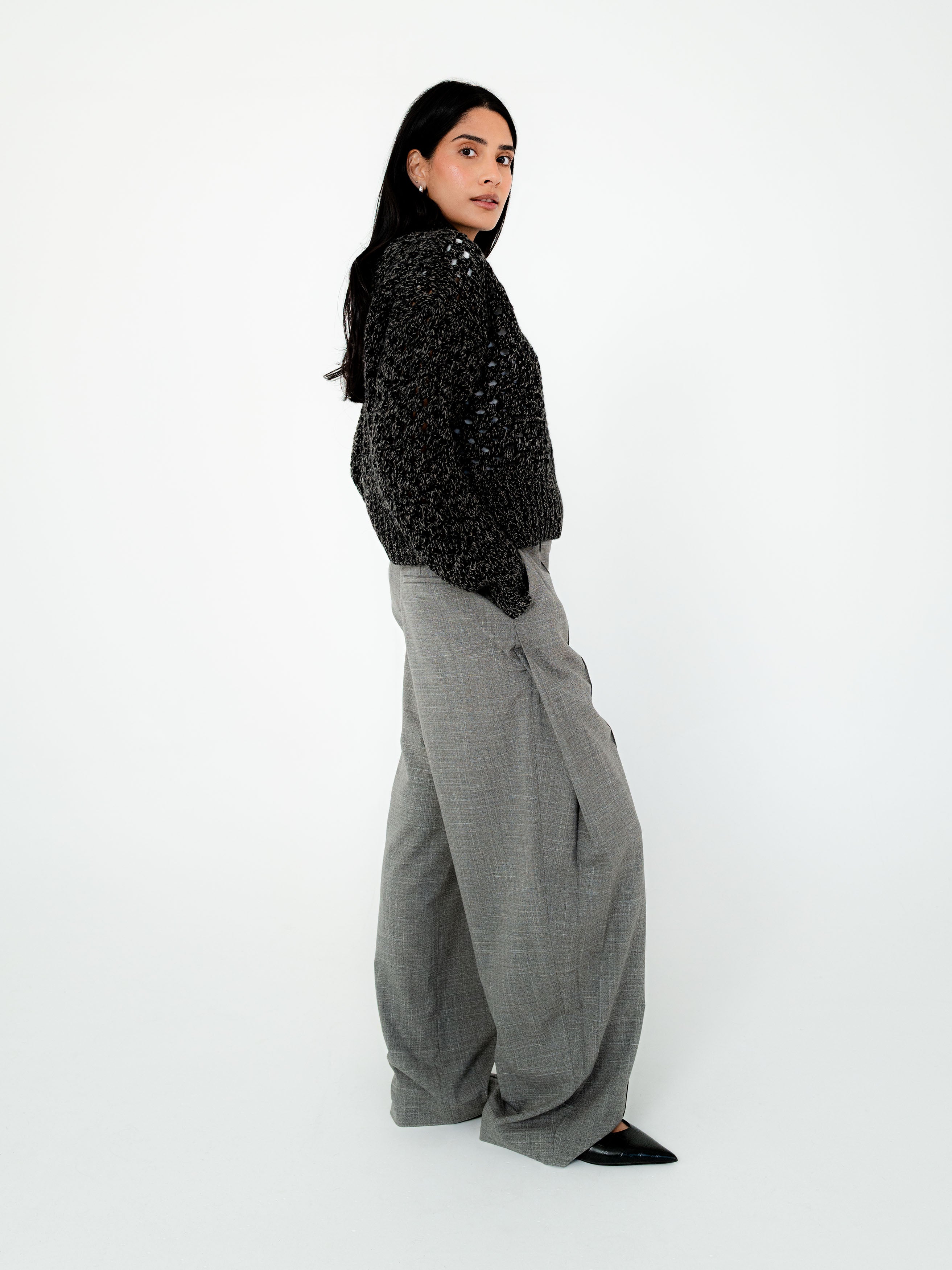 Sable Wool Cashmere Open Knit