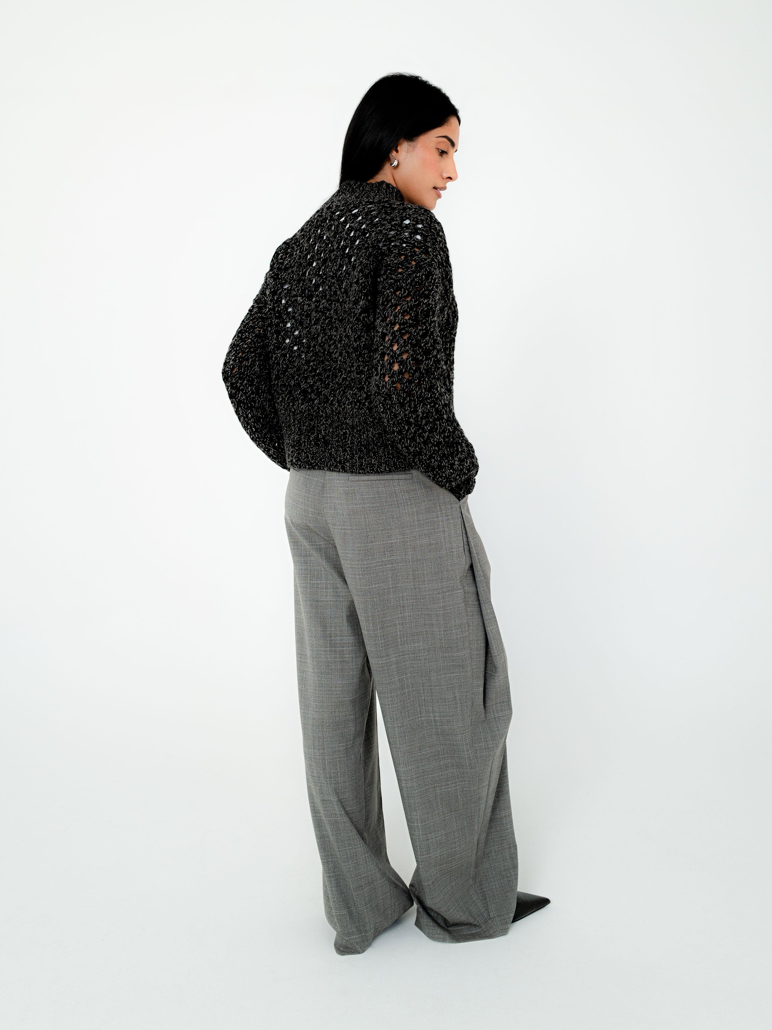 Sable Wool Cashmere Open Knit