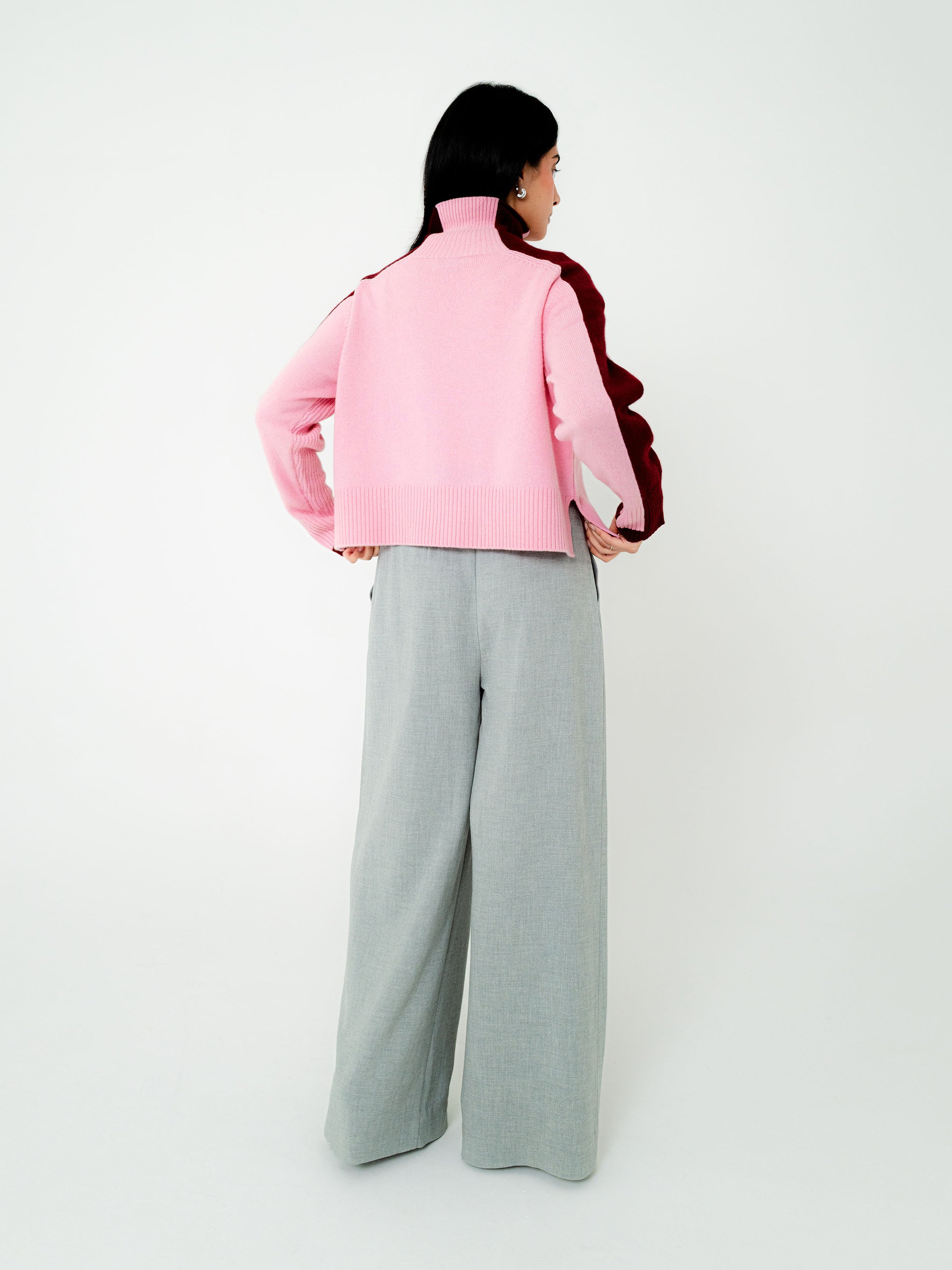 Maine Lambswool Colour Block Knit