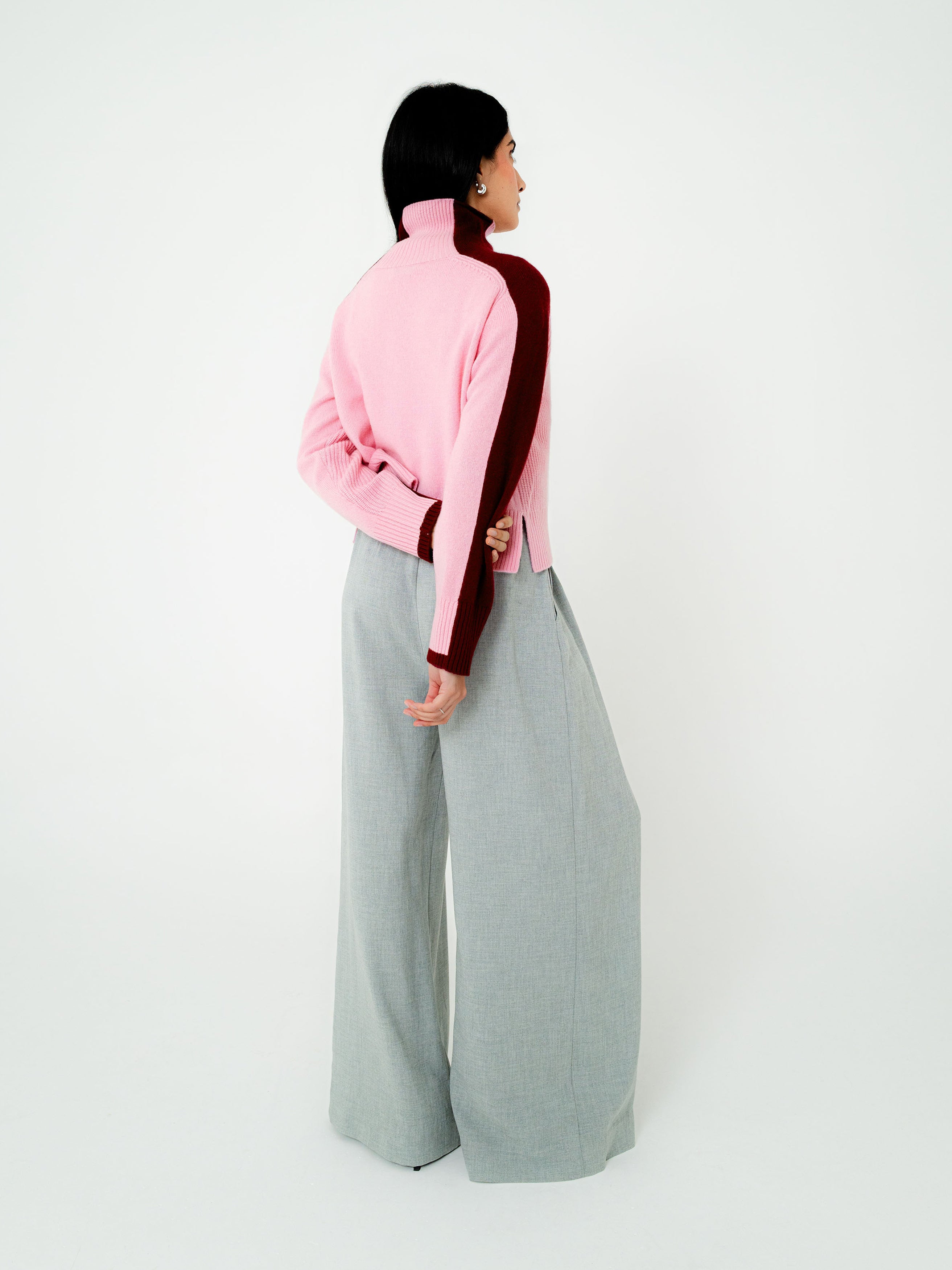 Maine Lambswool Colour Block Knit