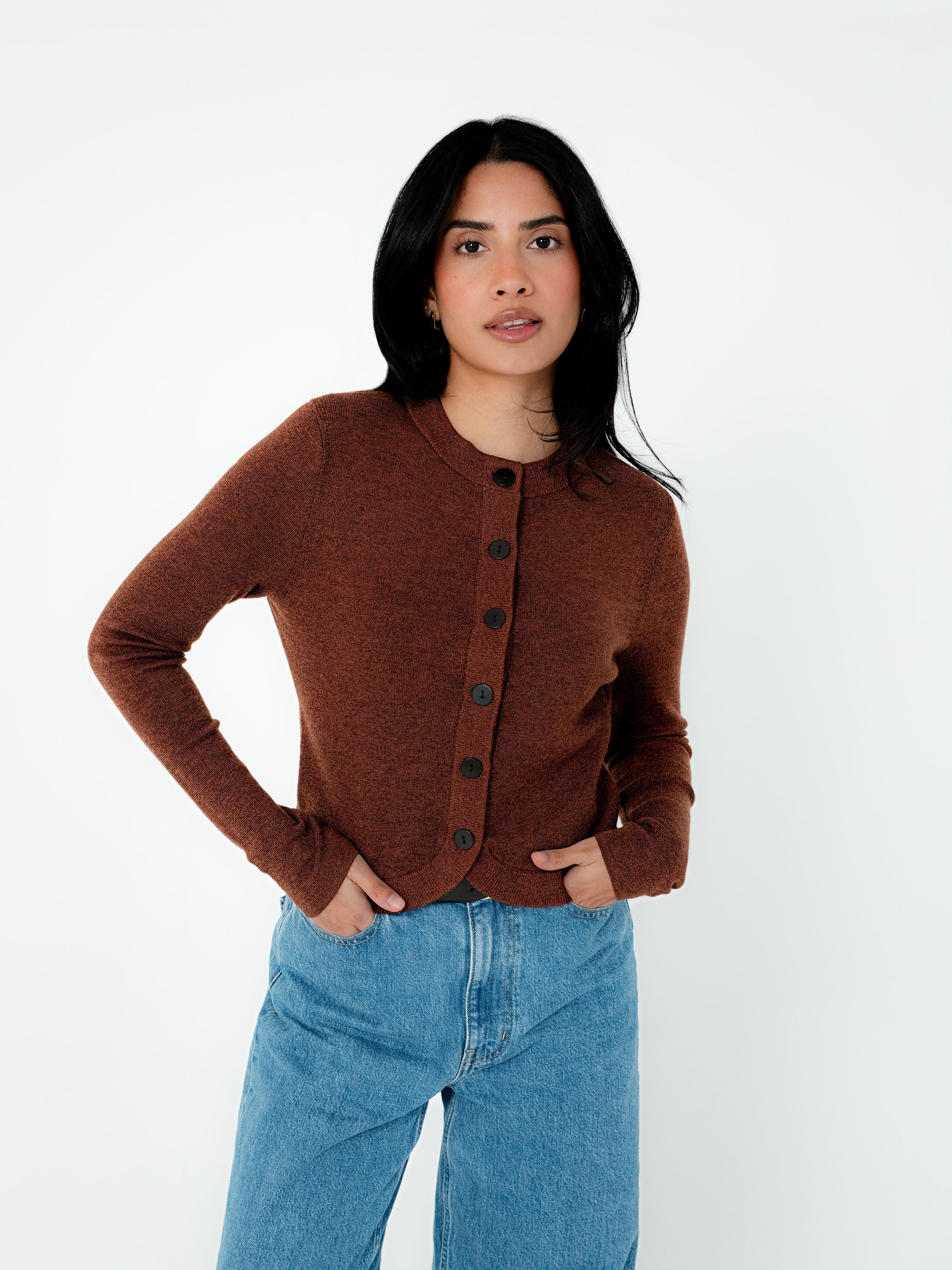 Lea Merino Wool Knit Cardigan