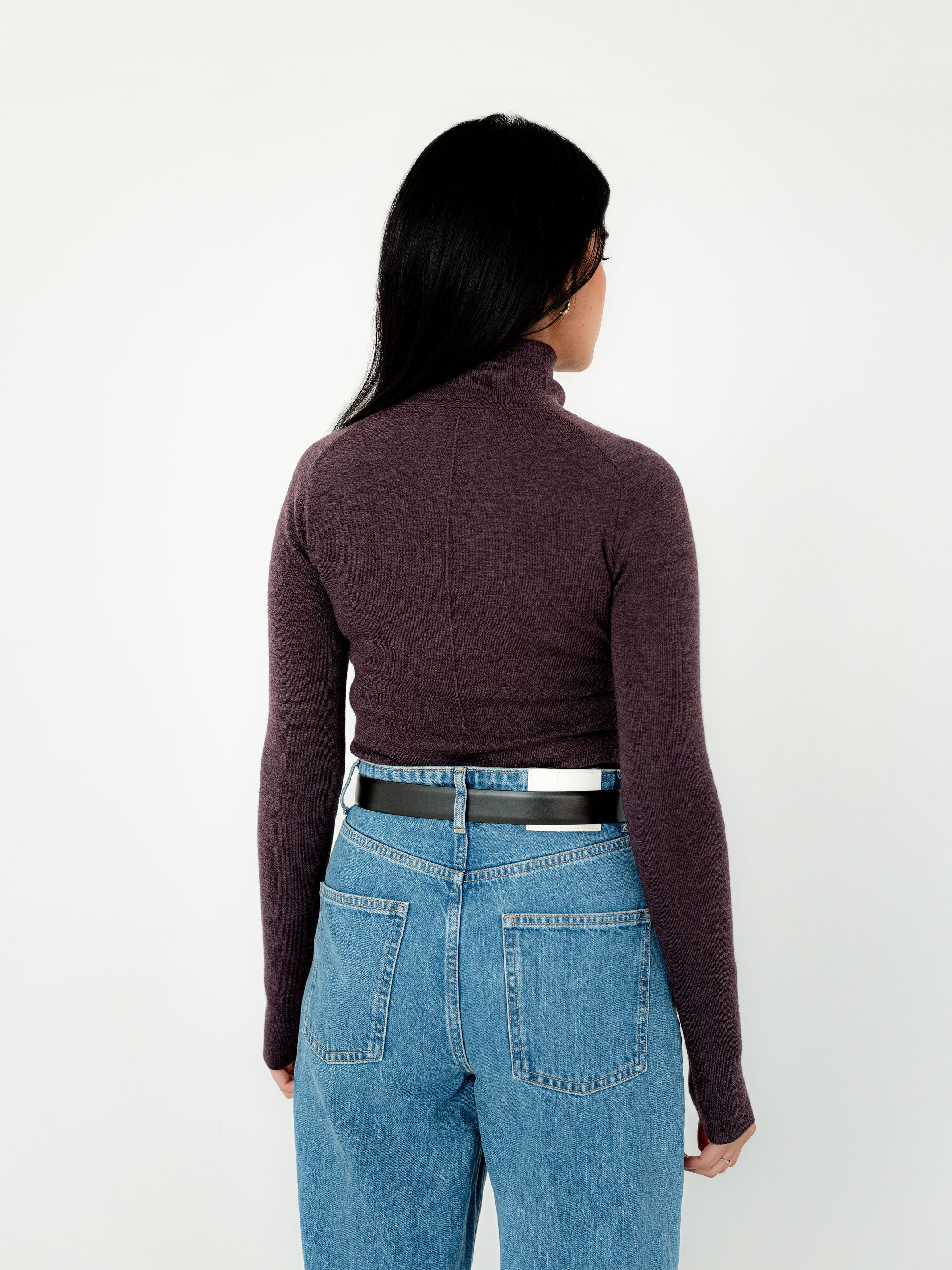 Faye Merino Wool Mock Neck Knit
