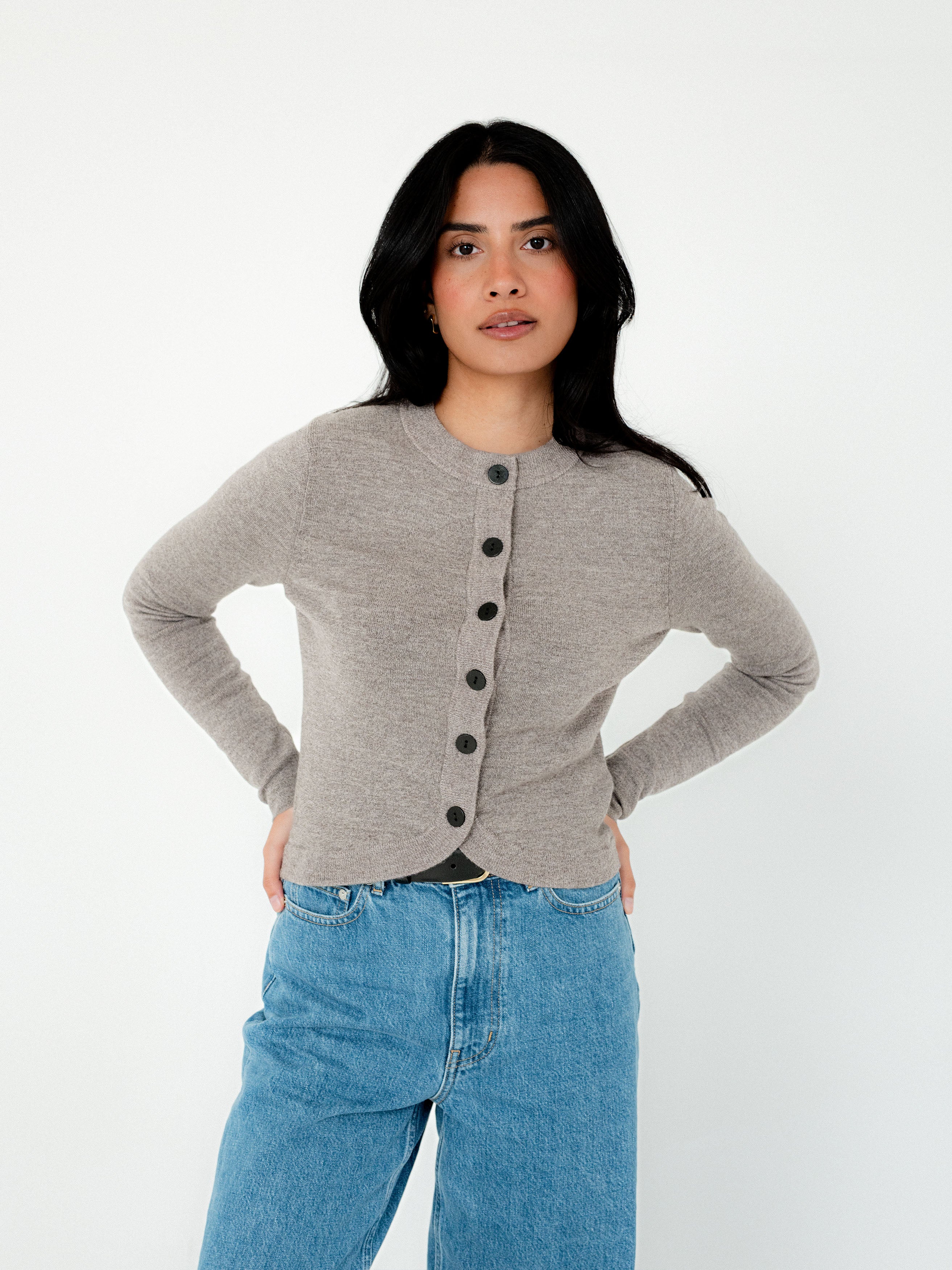 Lea Merino Wool Knit Cardigan