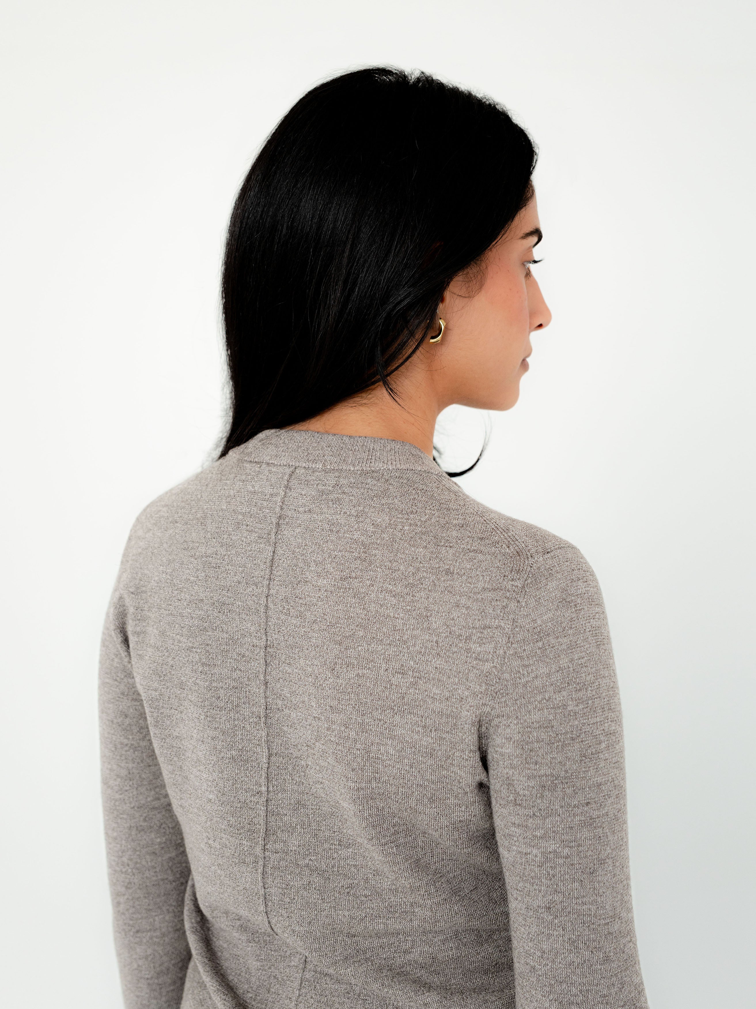 Lea Merino Wool Knit Cardigan