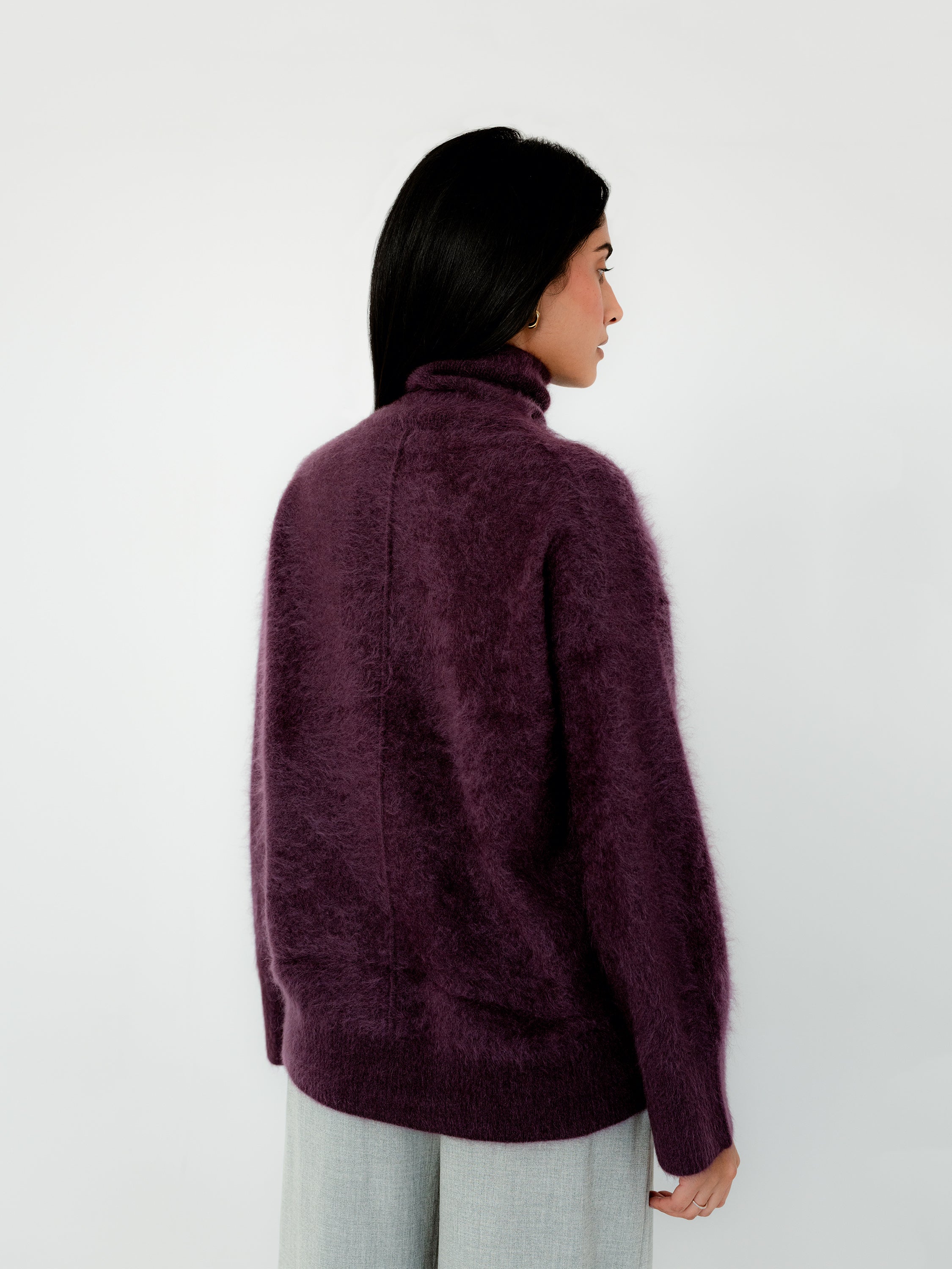Mae Cashmere Funnel Neck Knit