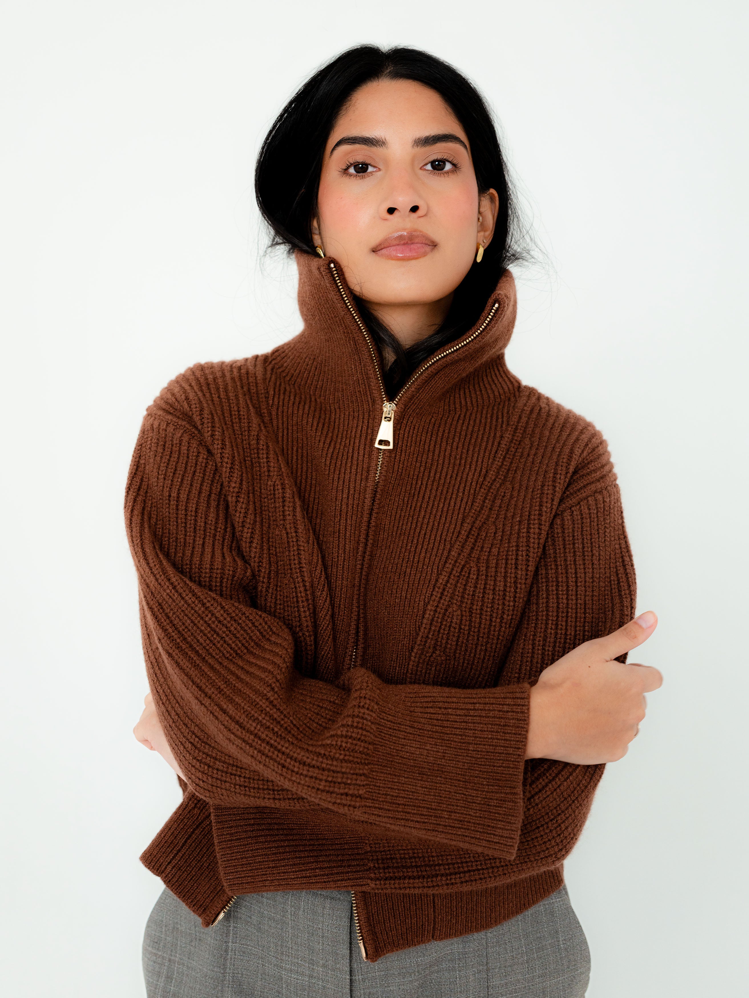 Penn Lambswool Zip Knit Jacket
