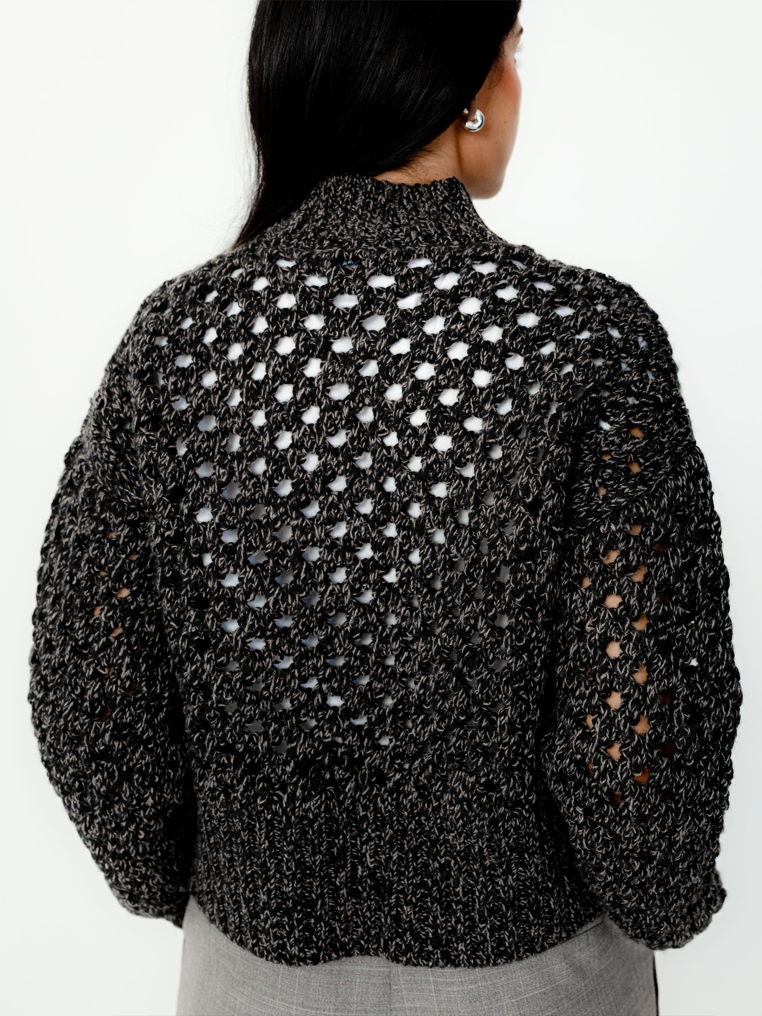 Sable Wool Cashmere Open Knit