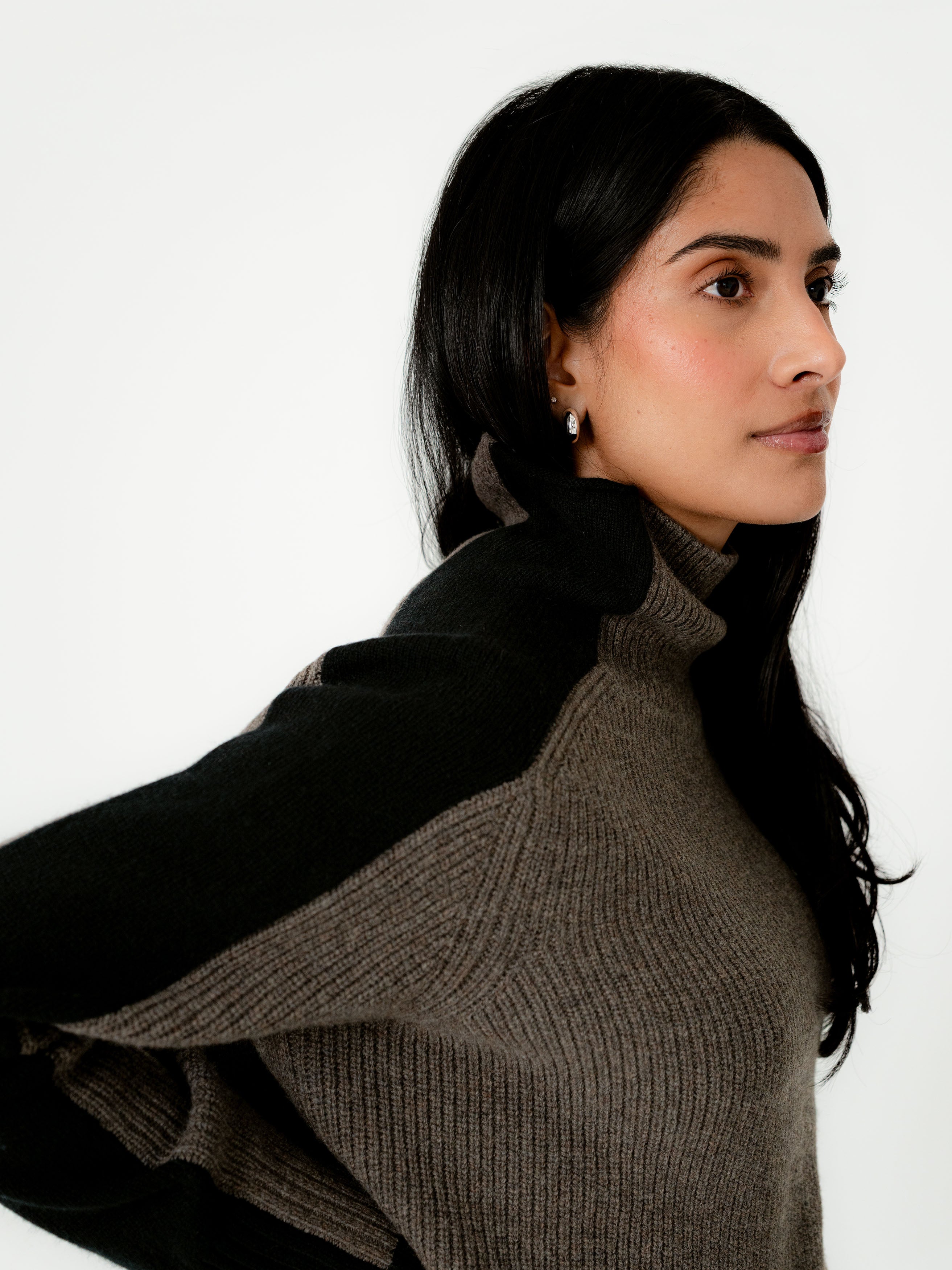 Maine Lambswool Colour Block Knit