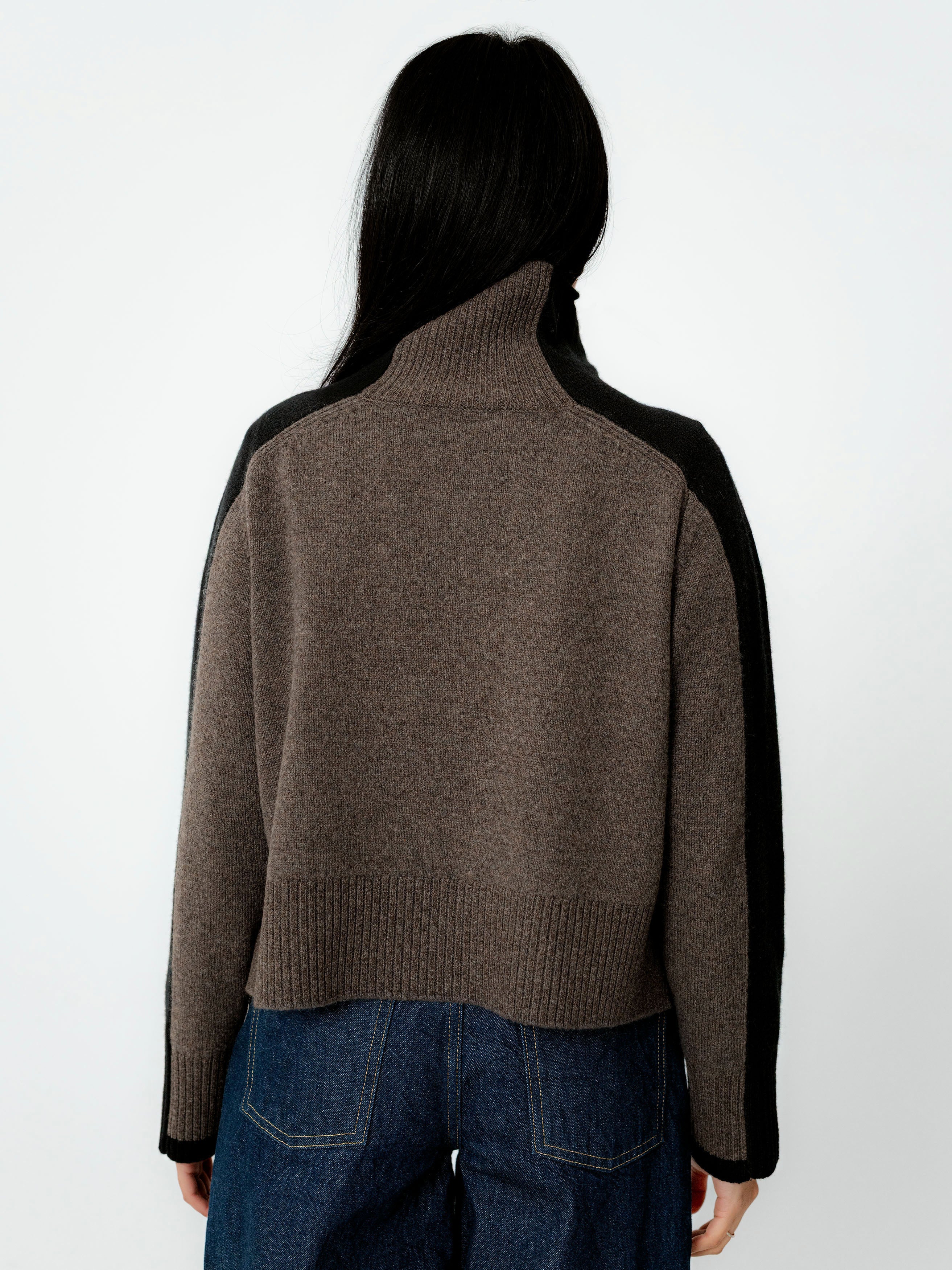 Maine Lambswool Colour Block Knit