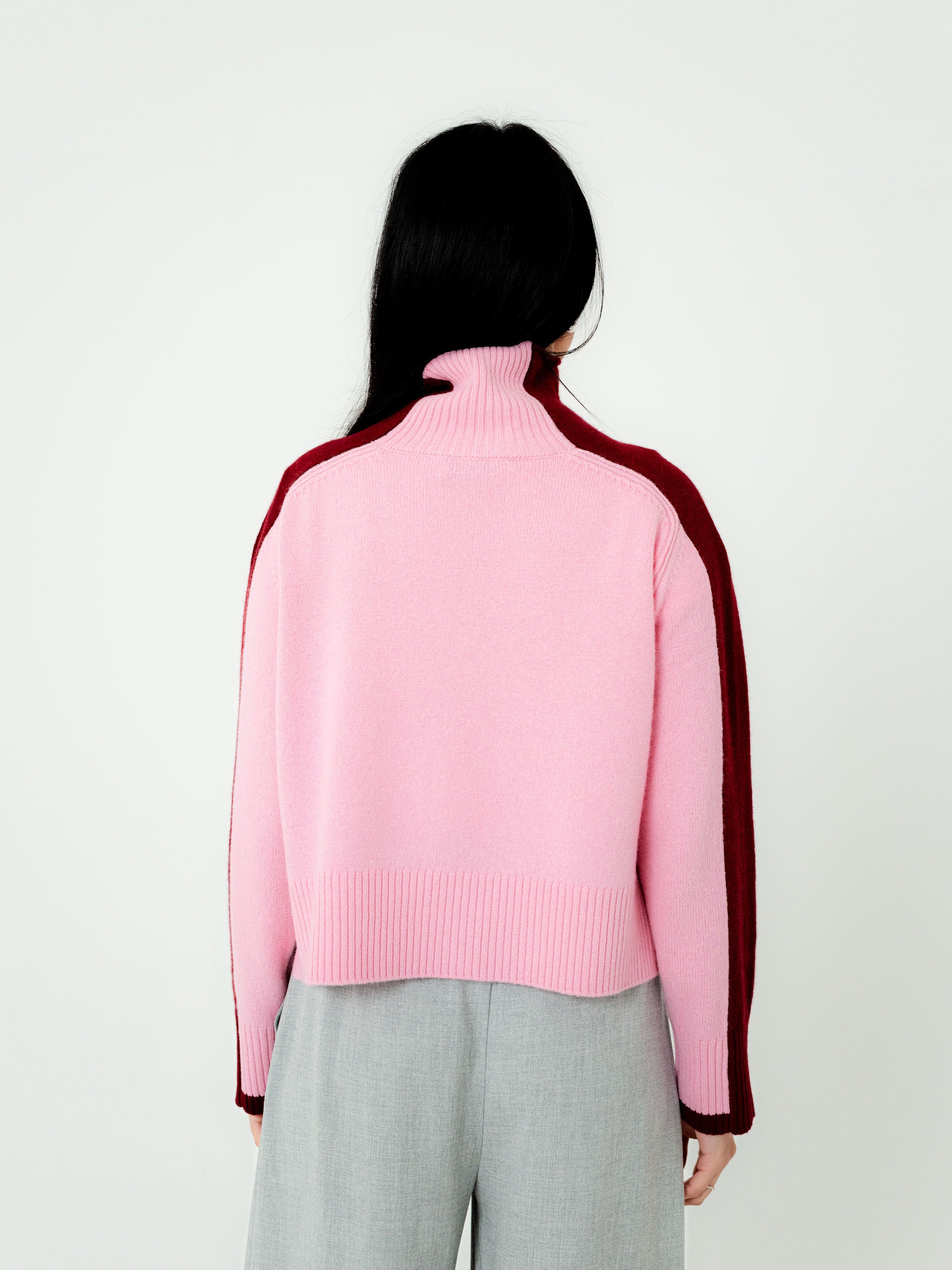 Maine Lambswool Colour Block Knit